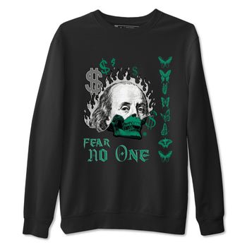 4s Oxidized Green shirts to match jordans Fear No One sneaker match tees Air Jordan 4 Oxidized Green SNRT Sneaker Tees streetwear brand Black 2 unisex cotton tee