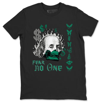 4s Oxidized Green shirts to match jordans Fear No One sneaker match tees Air Jordan 4 Oxidized Green SNRT Sneaker Tees streetwear brand Black 2 unisex cotton tee