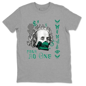 4s Oxidized Green shirts to match jordans Fear No One sneaker match tees Air Jordan 4 Oxidized Green SNRT Sneaker Tees streetwear brand Heather Grey 2 unisex cotton tee