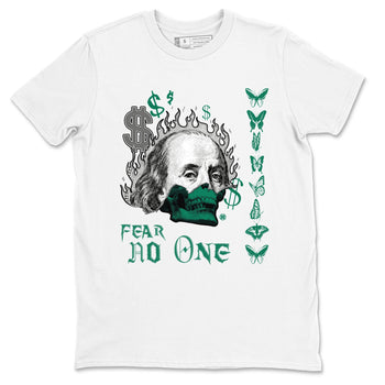 4s Oxidized Green shirts to match jordans Fear No One sneaker match tees Air Jordan 4 Oxidized Green SNRT Sneaker Tees streetwear brand White 2 unisex cotton tee