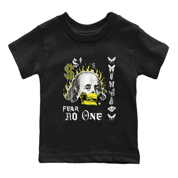 4s Vivid Sulfur shirt to match jordans Fear No One sneaker tees Air Jordan 4 Vivid Sulfur SNRT sneaker release tees baby toddler Black 2 cotton Shirt