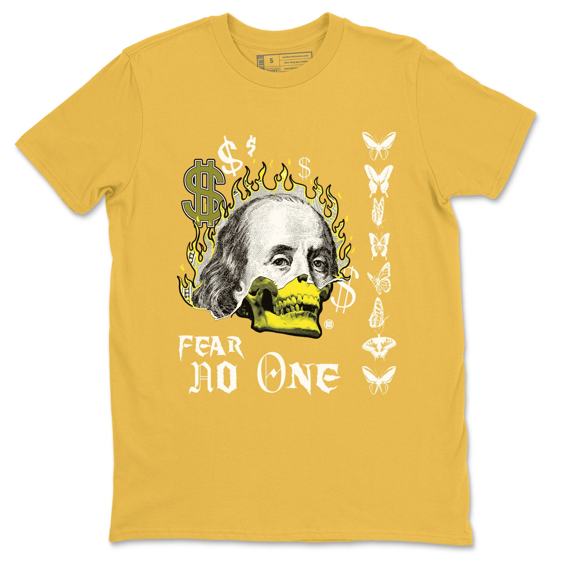 4s Vivid Sulfur shirt to match jordans Fear No One sneaker tees Air Jordan 4 Vivid Sulfur SNRT Sneaker Release Tees unisex cotton Daisy 2 crew neck shirt