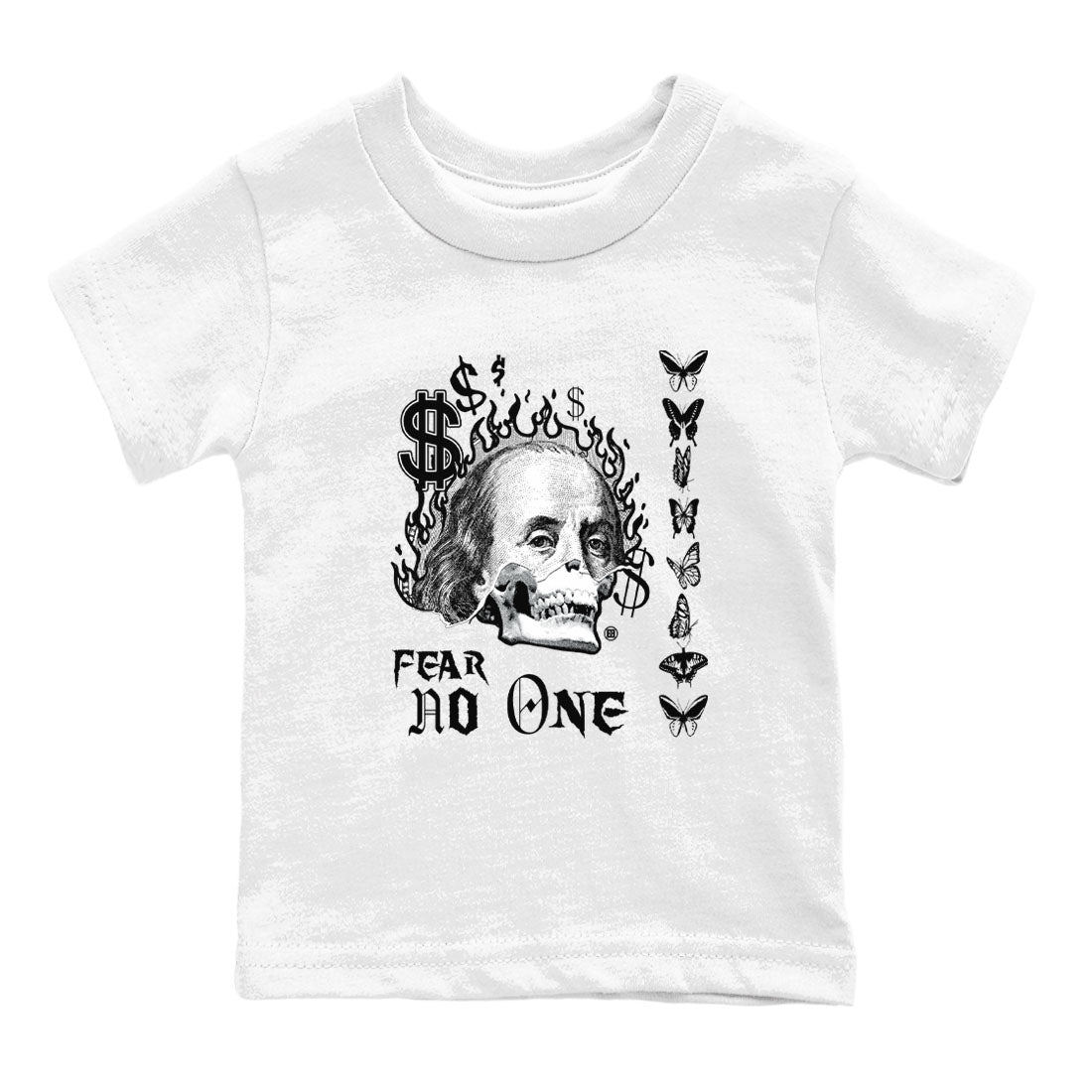 4s White Thunder shirt to match jordans Fear No One sneaker tees Air Jordan 4 Retro White Thunder SNRT sneaker release tees baby toddler White 2 cotton Shirt