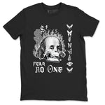 4s White Thunder shirt to match jordans Fear No One sneaker tees Air Jordan 4 Retro White Thunder SNRT Sneaker Release Tees unisex cotton Black 2 crew neck shirt