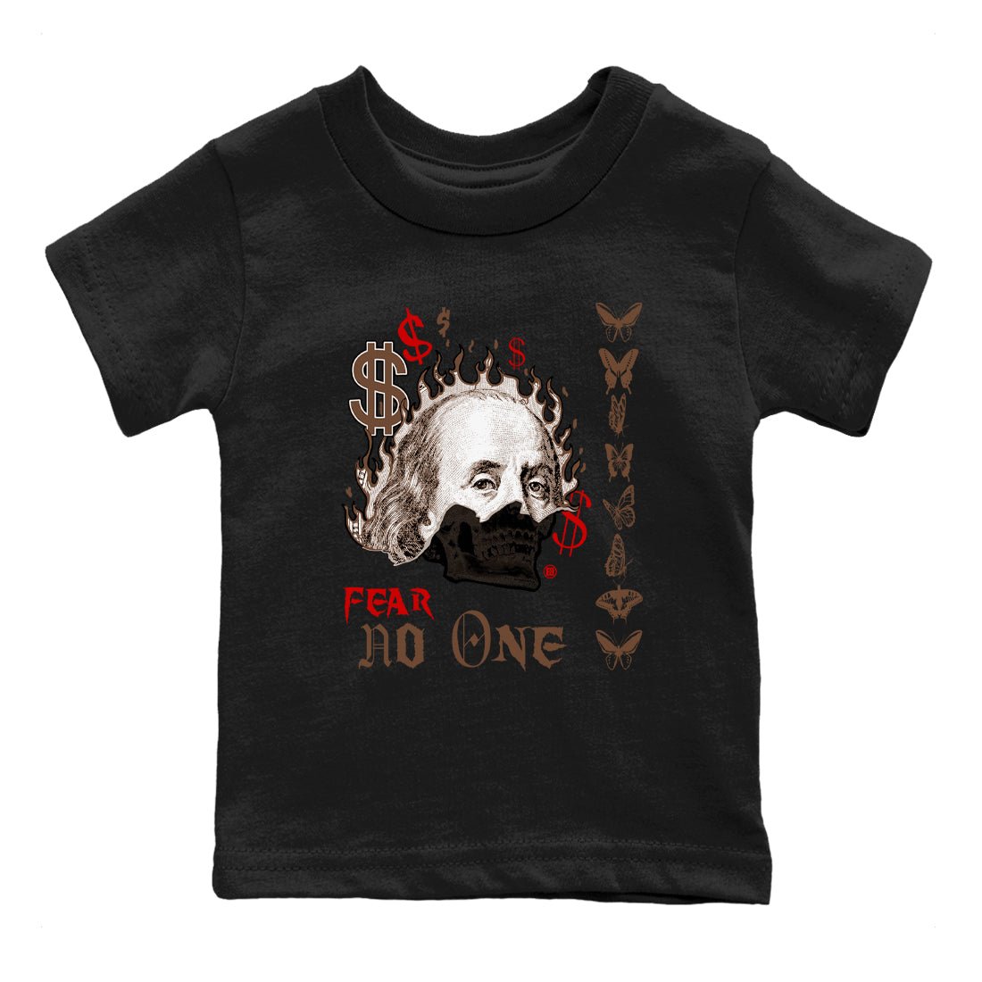 9s Olive shirts to match jordans Fear No One sneaker match tees Air Jordan 9 Olive match shoes to clothes SNRT Sneaker Tees Youth Baby Black 2 tee