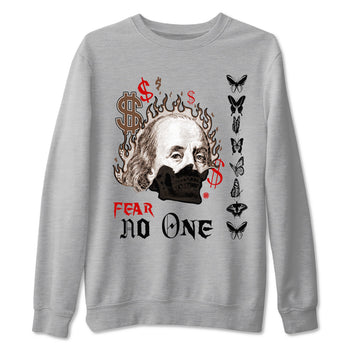 9s Olive shirts to match jordans Fear No One sneaker match tees Air Jordan 9 Olive match shoes to clothes SNRT Sneaker Tees unisex cotton Heather Grey 2 shirts