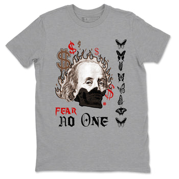 9s Olive shirts to match jordans Fear No One sneaker match tees Air Jordan 9 Olive match shoes to clothes SNRT Sneaker Tees unisex cotton Heather Grey 2 shirts