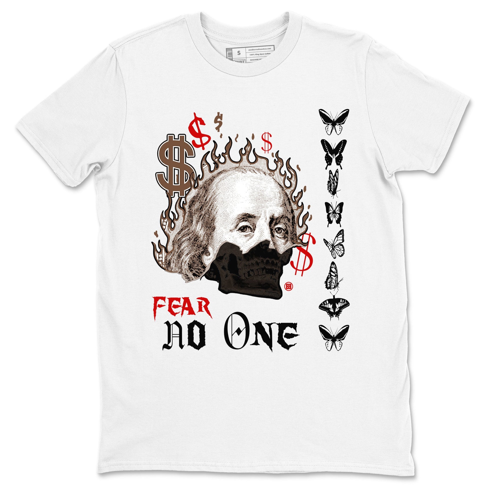9s Olive shirts to match jordans Fear No One sneaker match tees Air Jordan 9 Olive match shoes to clothes SNRT Sneaker Tees unisex cotton White 2 shirts