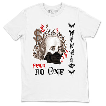 9s Olive shirts to match jordans Fear No One sneaker match tees Air Jordan 9 Olive match shoes to clothes SNRT Sneaker Tees unisex cotton White 2 shirts