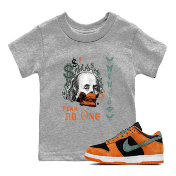 Dunk Low Ceramic shirts to match jordans Fear No One sneaker match tees Dunk Ceramic match shoes to clothes SNRT Sneaker Tees Youth Baby Heather Grey 1 tee