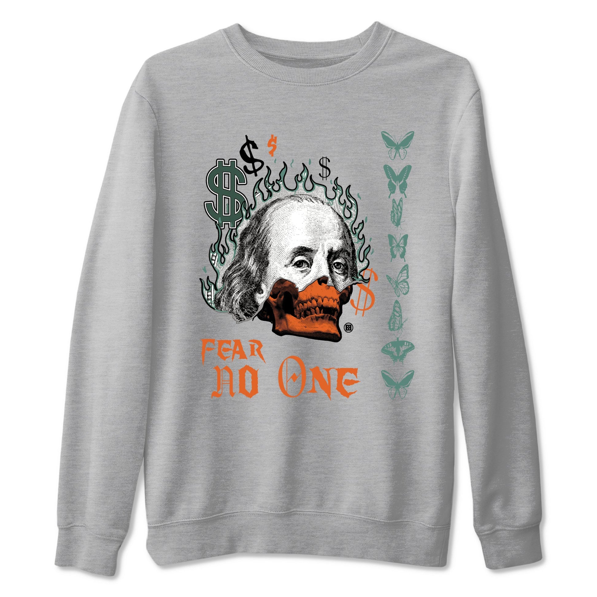 Dunk Low Ceramic shirts to match jordans Fear No One sneaker match tees Dunk Ceramic match shoes to clothes SNRT Sneaker Tees unisex cotton Heather Grey 2 shirts