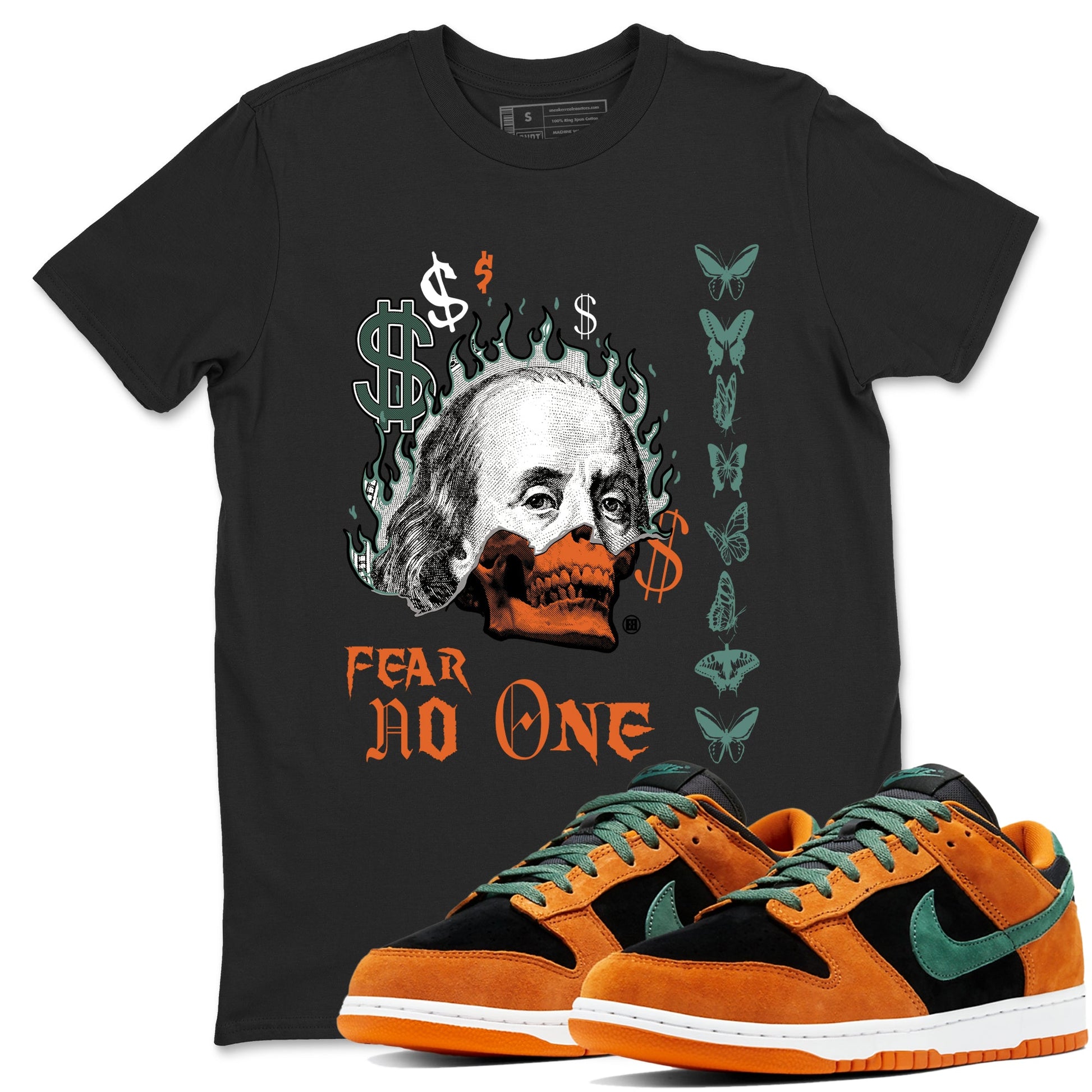 Dunk Low Ceramic shirts to match jordans Fear No One sneaker match tees Dunk Ceramic match shoes to clothes SNRT Sneaker Tees unisex cotton Black 1 shirts
