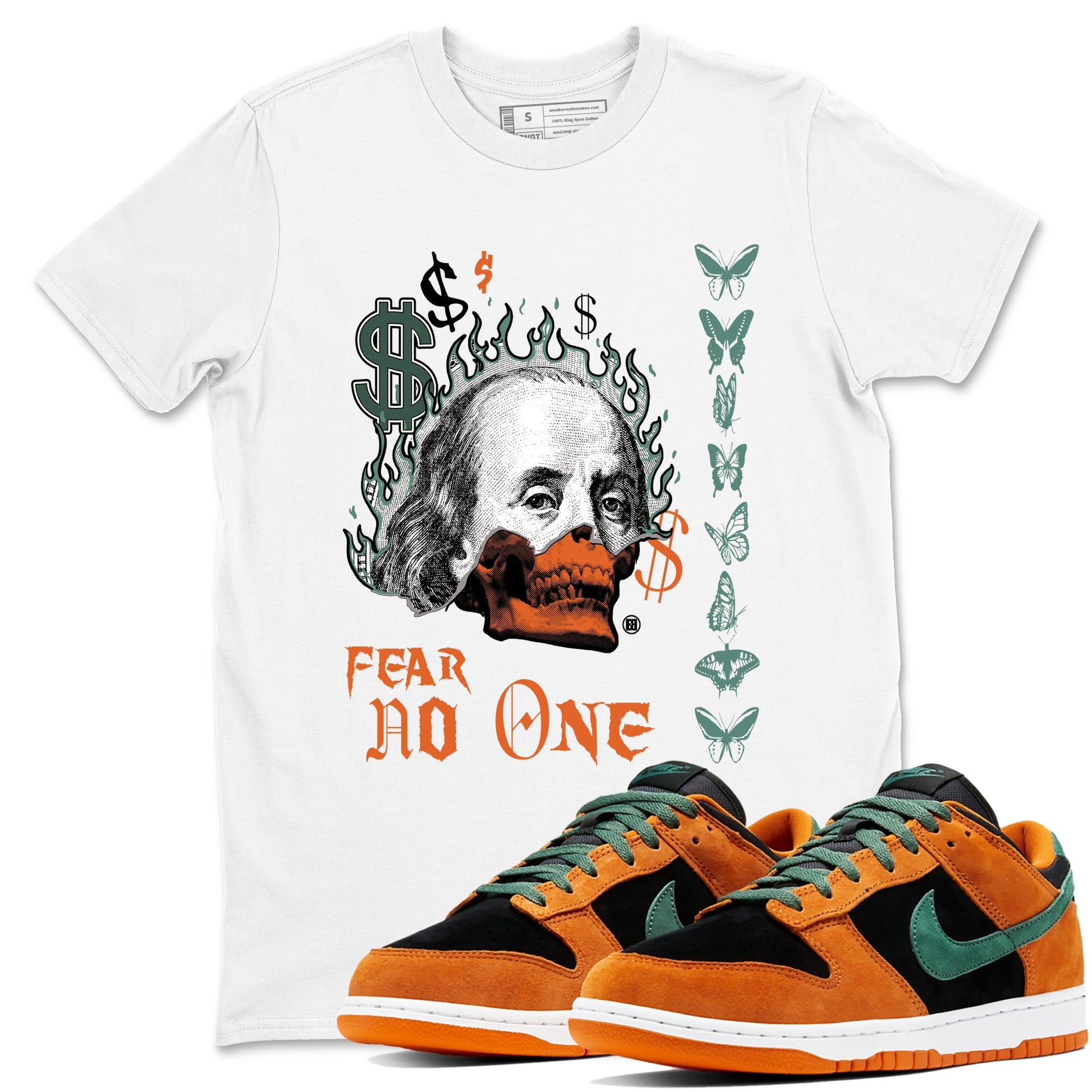 Dunk Low Ceramic shirts to match jordans Fear No One sneaker match tees Dunk Ceramic match shoes to clothes SNRT Sneaker Tees unisex cotton White 1 shirts