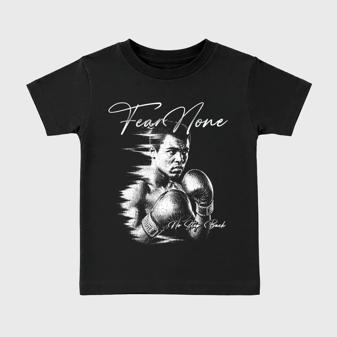 Fear None Baby & Kids Graphic T-Shirt featuring original artwork designed to match the Air Jordan 8 Chrome. Black 2 Kids Graphic Tee.