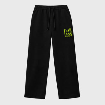 Unisex graphic sweatpants wide – Sneaker Tees To Match Air Foamposite Pro Black Shoes – Fearless sweatpants Black 1