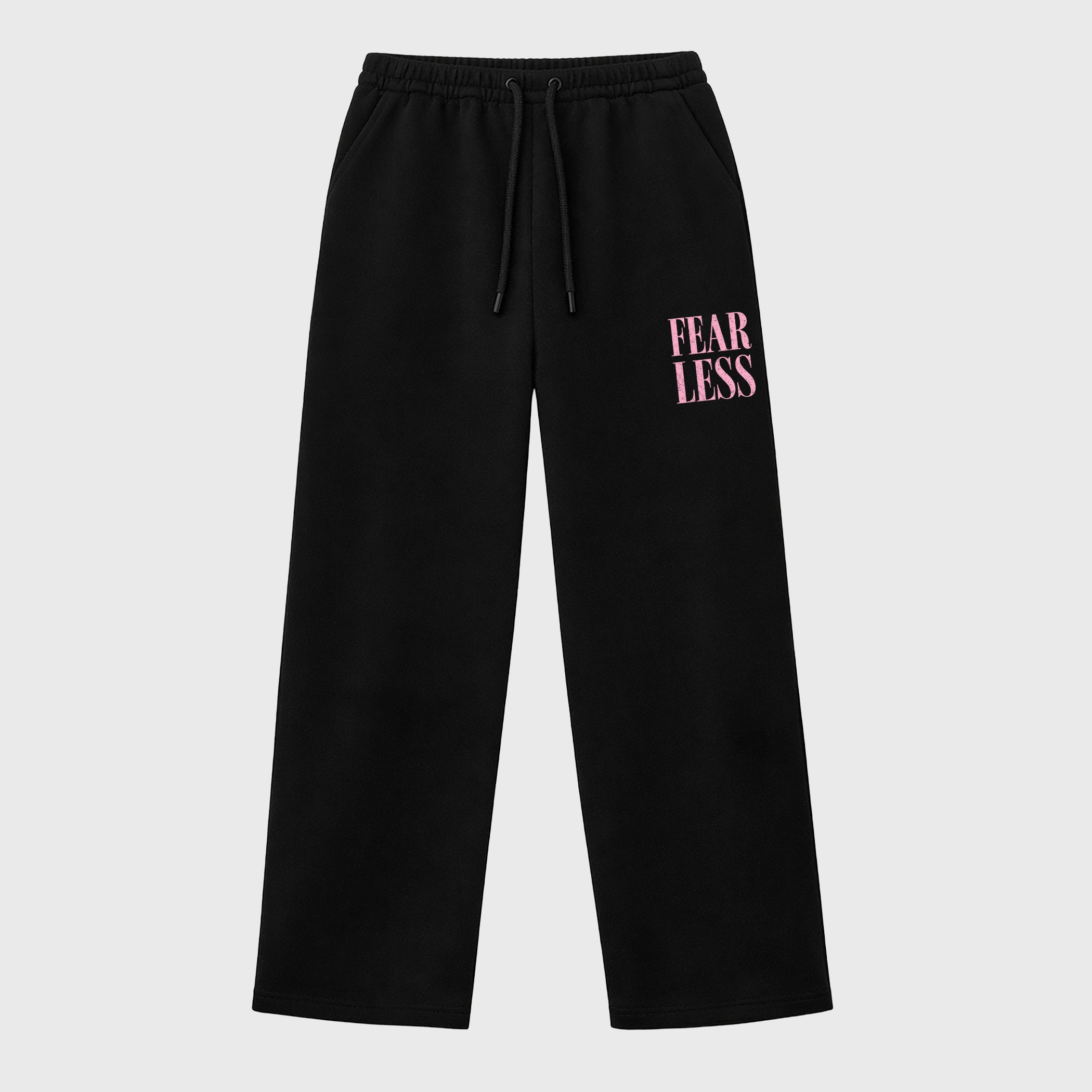Unisex graphic sweatpants wide – Sneaker Tees To Match Air Jordan 1 Low OG x Travis Scott Tropical Pink Shoes – Fearless sweatpants Black 1