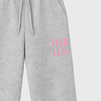 Unisex graphic sweatpants wide – Sneaker Tees To Match Air Jordan 1 Low OG x Travis Scott Tropical Pink Shoes – Fearless sweatpants Heather Grey 2