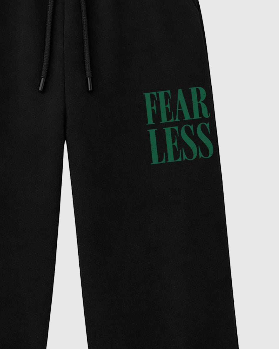 Fearless graphic wide cut sweatpants designed to match the Air Jordan 14 Forest Green, featuring coordinated Black 2 options for a perfect streetwear vibe.