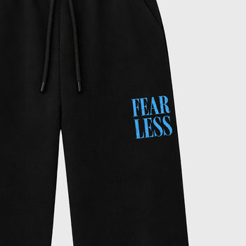 Unisex graphic sweatpants wide – Graphic Sweatpants To Match Air Jordan 14 University Blue Sneakers – Fearless sweatpants Black 2