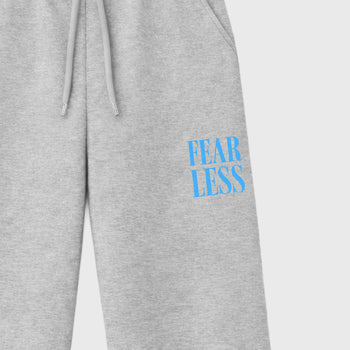 Unisex graphic sweatpants wide – Graphic Sweatpants To Match Air Jordan 14 University Blue Sneakers – Fearless sweatpants Heather Grey 2
