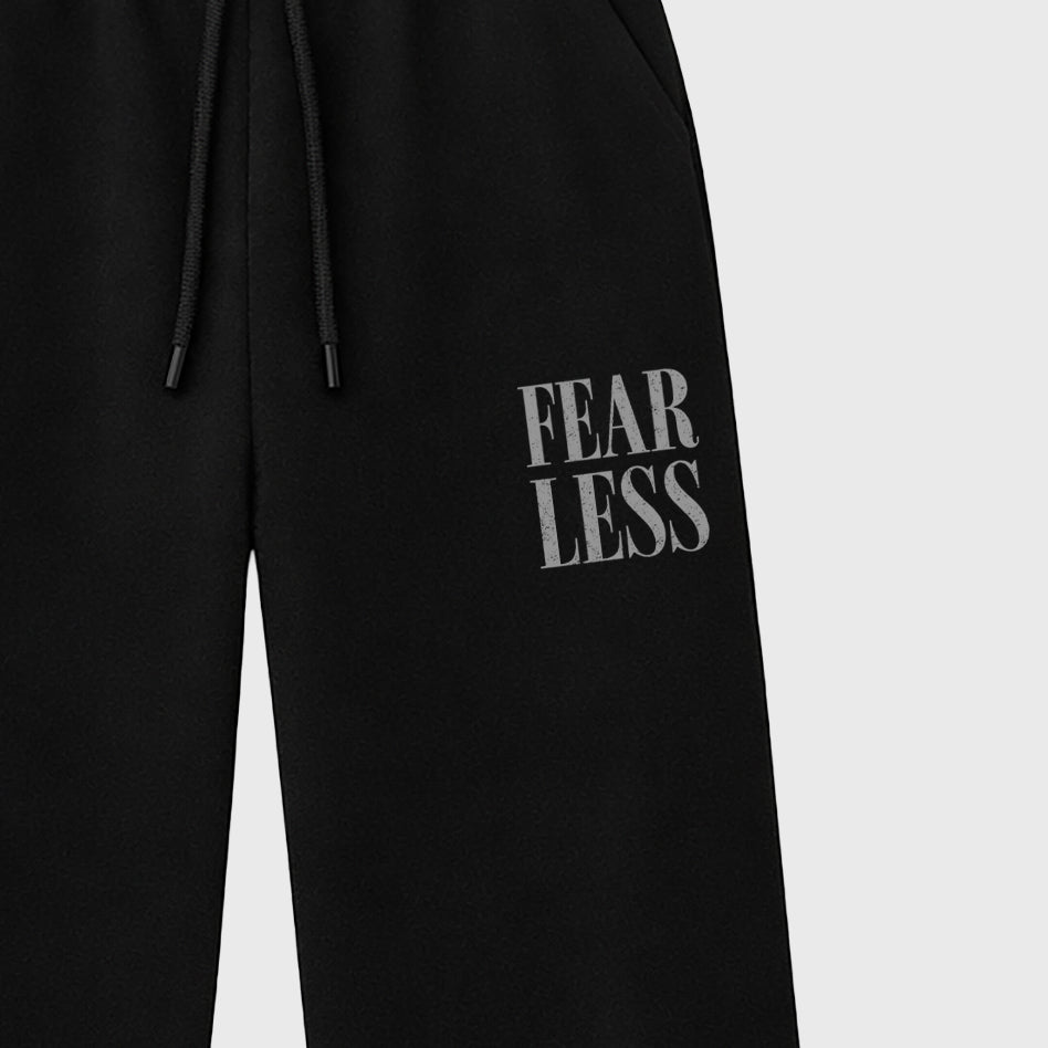 Unisex graphic sweatpants wide – Sneaker Tees To Match Air Jordan 6 Cap and Gown Shoes – Fearless sweatpants Black 2