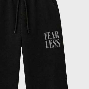 Unisex graphic sweatpants wide – Sneaker Tees To Match Air Jordan 6 Cap and Gown Shoes – Fearless sweatpants Black 2