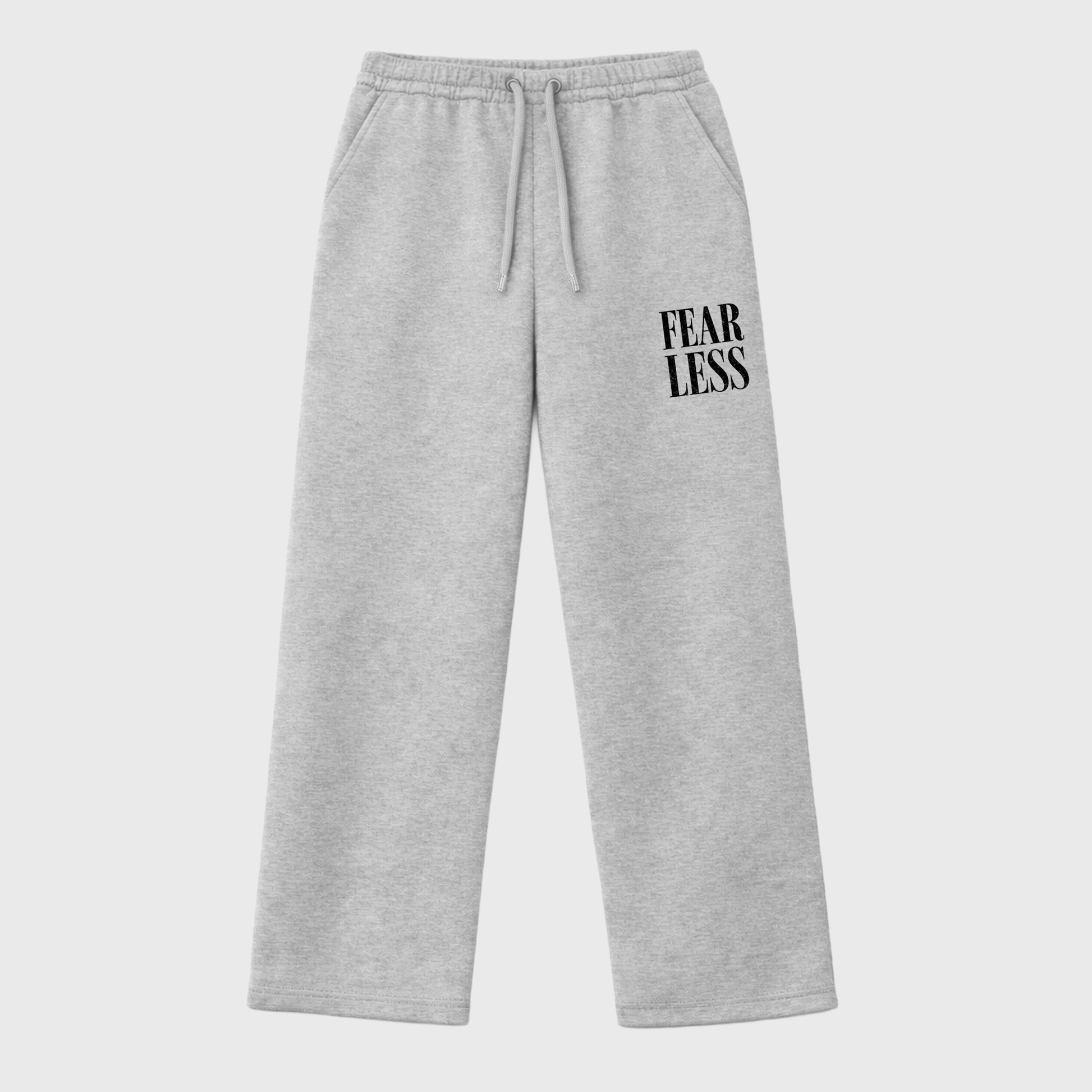 Unisex graphic sweatpants wide – Sneaker Tees To Match Air Jordan 6 Cap and Gown Shoes – Fearless sweatpants Heather Grey 1