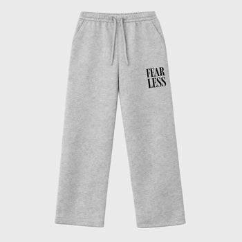 Unisex graphic sweatpants wide – Sneaker Tees To Match Air Jordan 6 Cap and Gown Shoes – Fearless sweatpants Heather Grey 1