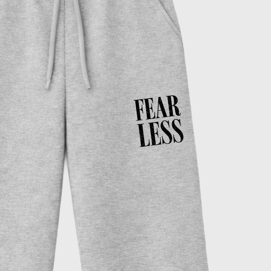 Unisex graphic sweatpants wide – Sneaker Tees To Match Air Jordan 6 Cap and Gown Shoes – Fearless sweatpants Heather Grey 2