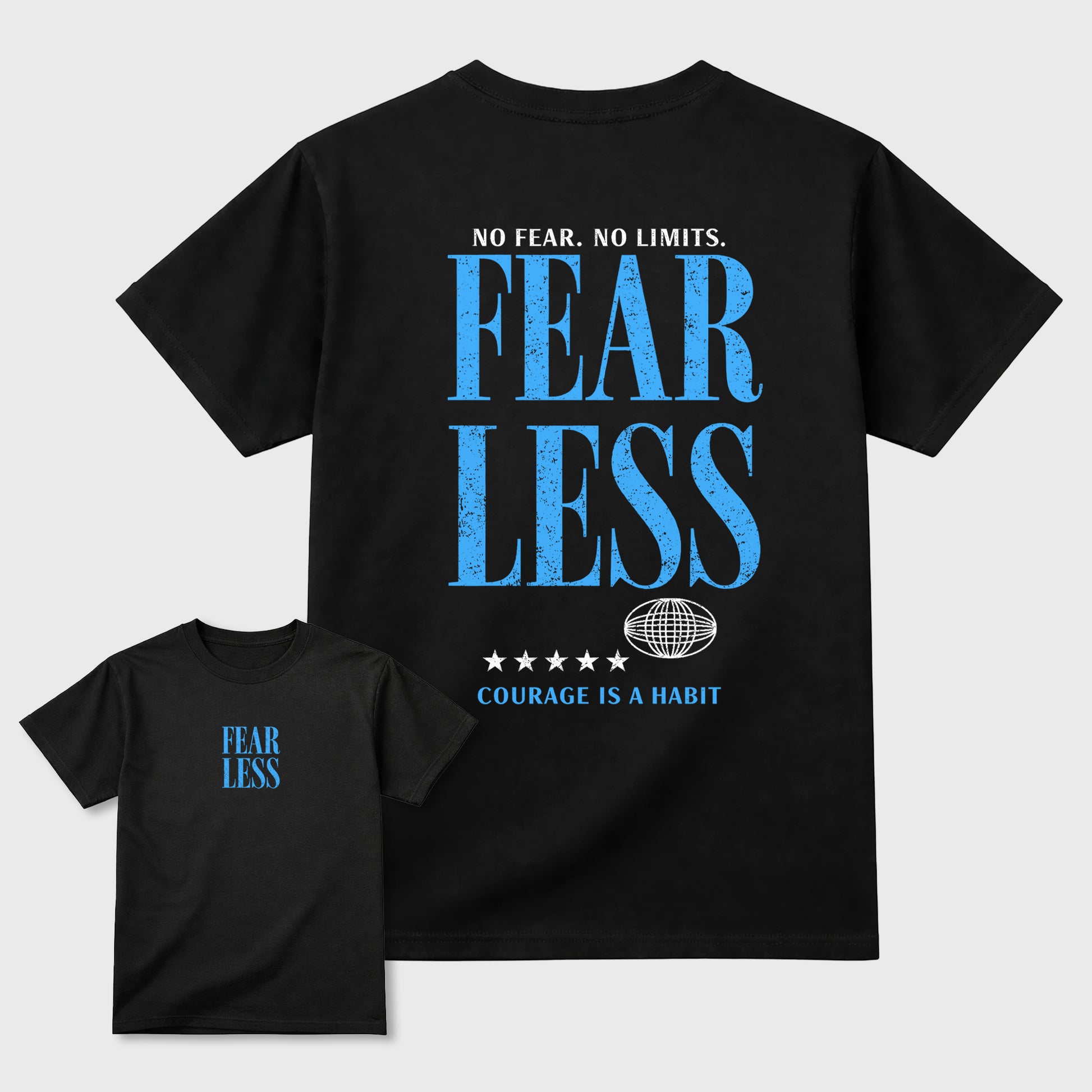 Fearless sneaker match t-shirt styled to complete your fit with the sneakers, shown in Black.