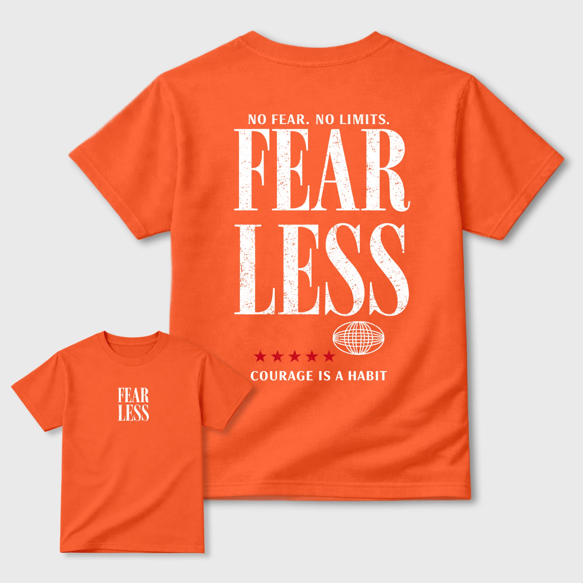 Fearless graphic t-shirt styled to complete your sneaker outfit with the 3s Orange Citrus, shown in Orange.