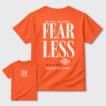 Fearless graphic t-shirt styled to complete your sneaker outfit with the 3s Orange Citrus, shown in Orange.