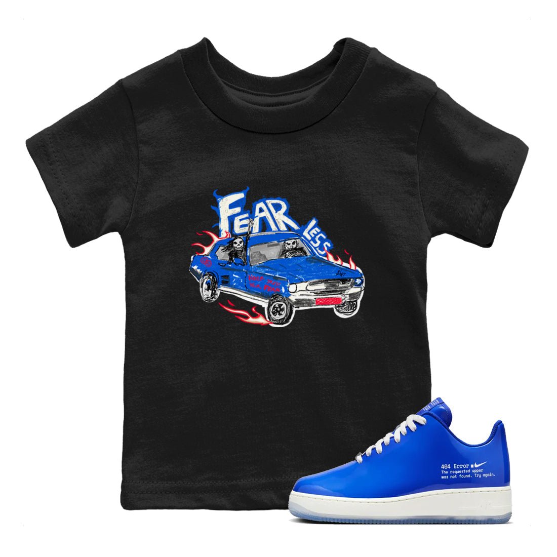 Air Force 1 404 Error shirt to match jordans Fearless Car sneaker tees Air Force 1 404 Error SNRT sneaker release tees baby toddler Black 1 cotton Shirt