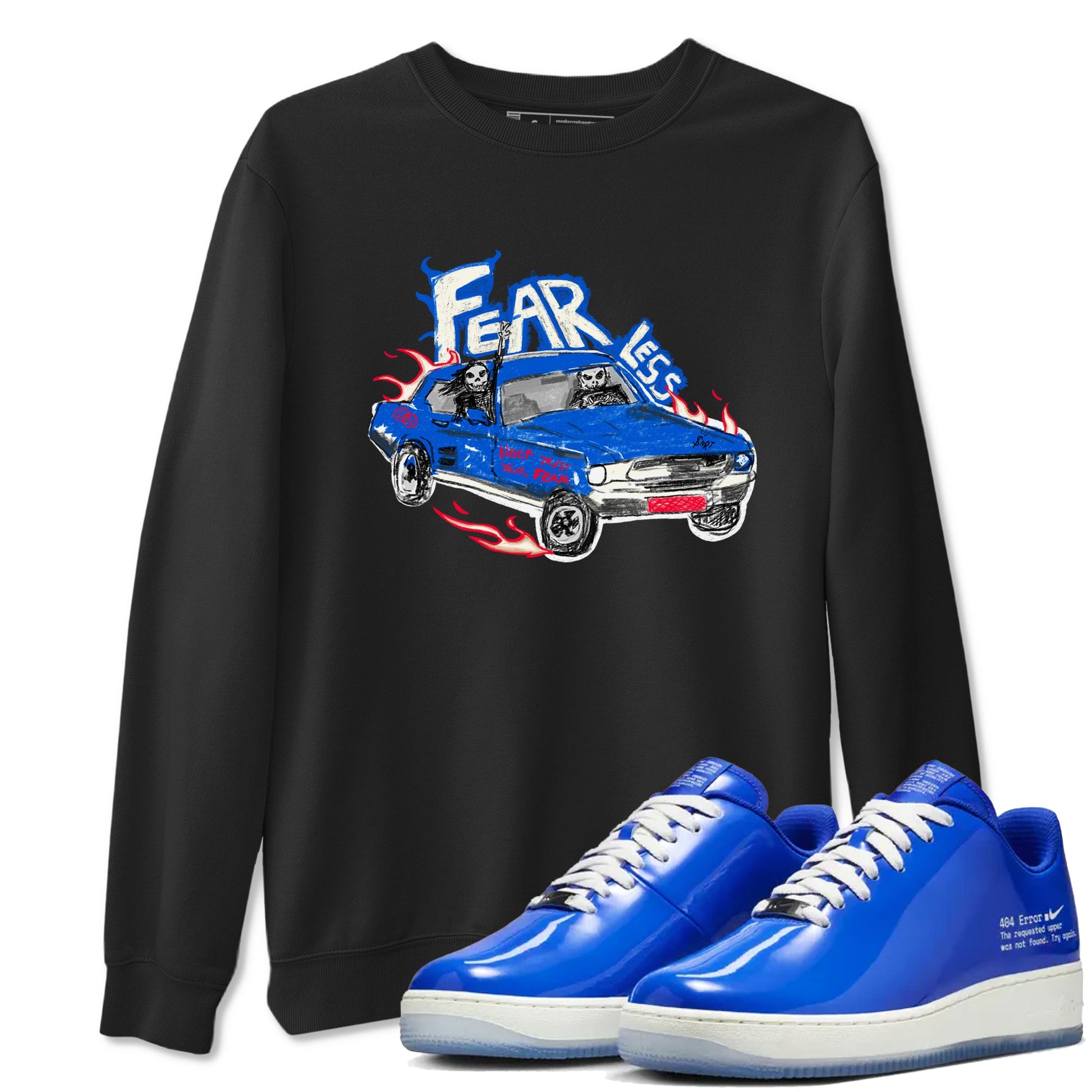 Air Force 1 404 Error shirt to match jordans Fearless Car sneaker tees Air Force 1 404 Error SNRT Sneaker Release Tees unisex cotton Black 1 crew neck shirt