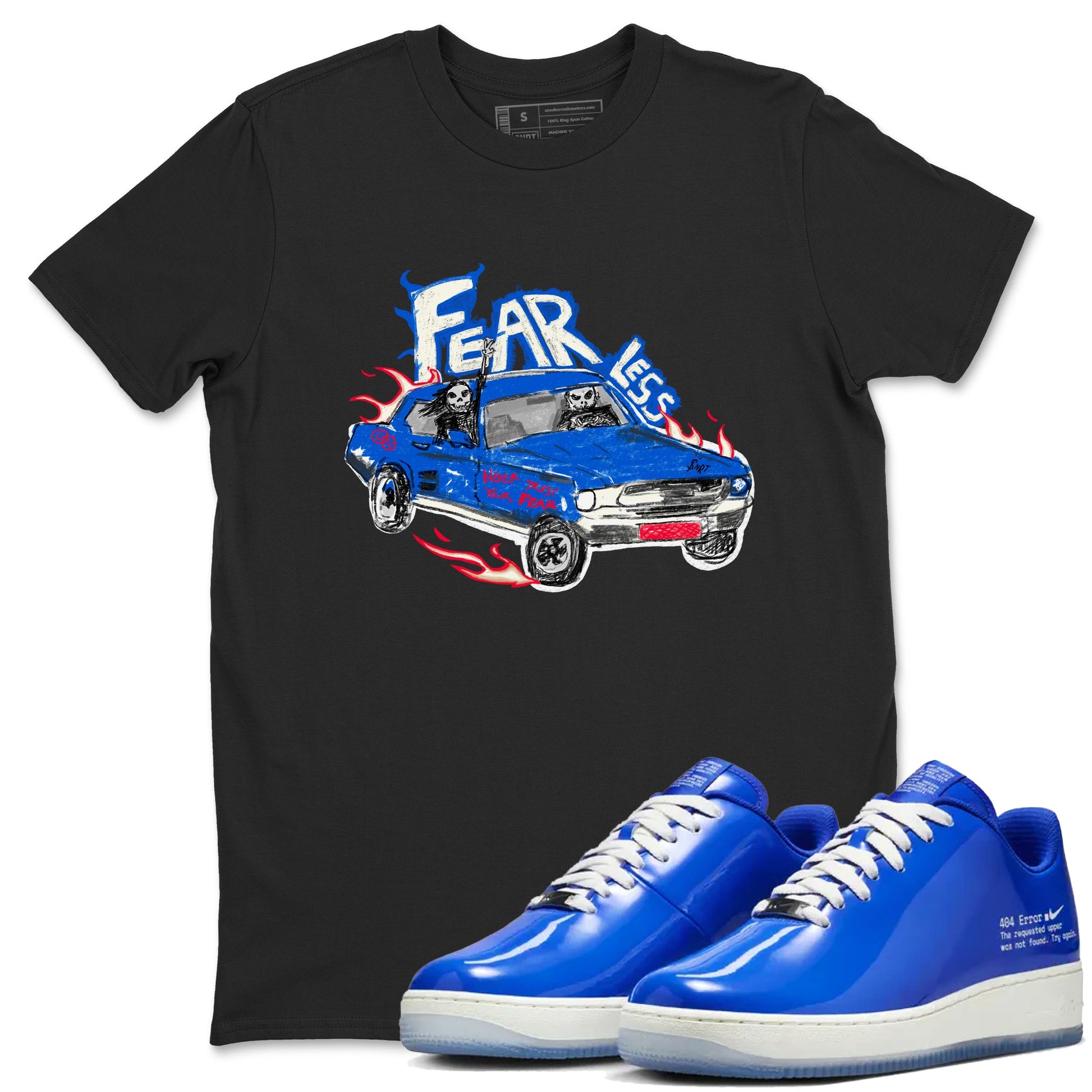 Air Force 1 404 Error shirt to match jordans Fearless Car sneaker tees Air Force 1 404 Error SNRT Sneaker Release Tees unisex cotton Black 1 crew neck shirt