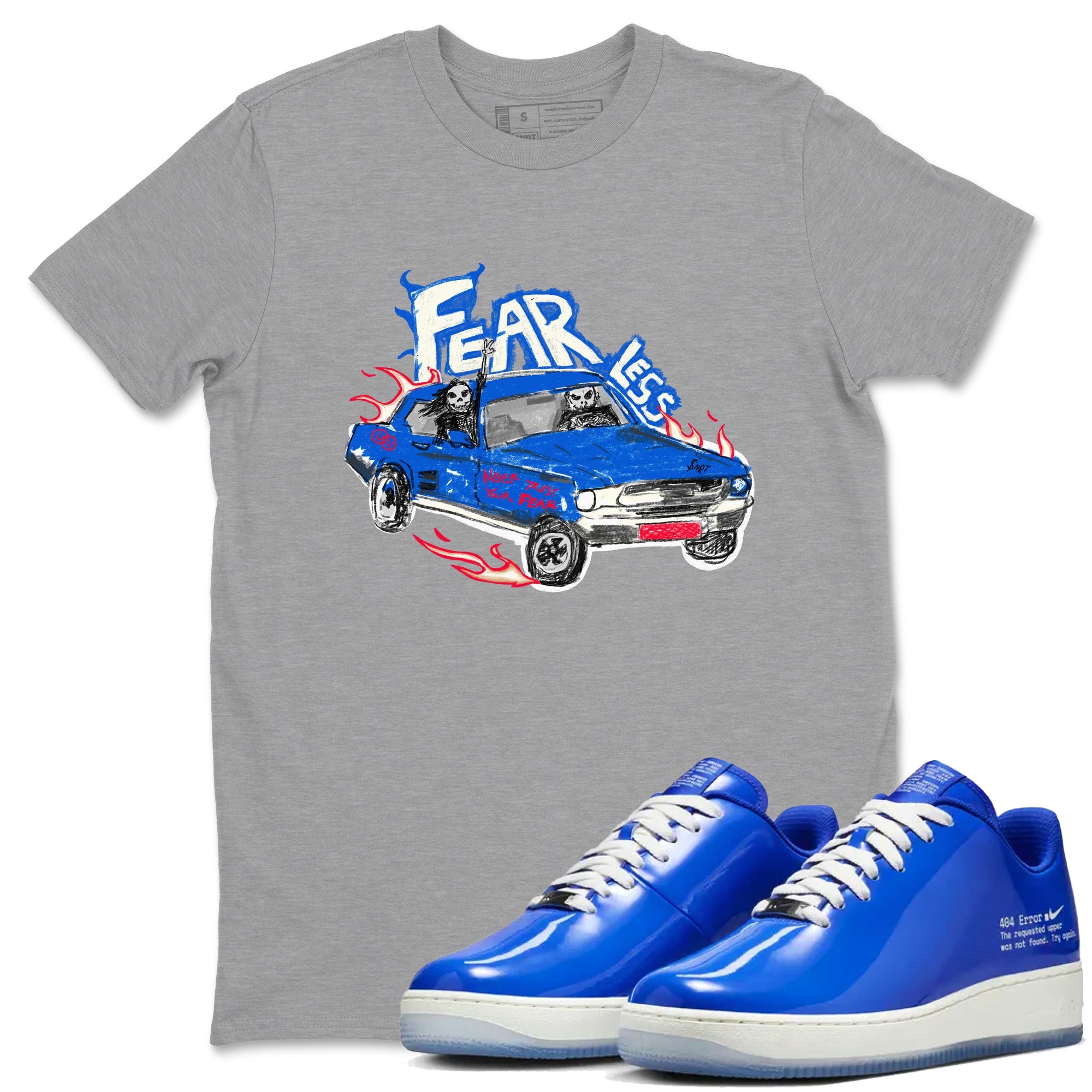 Air Force 1 404 Error shirt to match jordans Fearless Car sneaker tees Air Force 1 404 Error SNRT Sneaker Release Tees unisex cotton Heather Grey 1 crew neck shirt