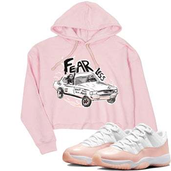 AJ11 Legend Pink shirts to match jordans Fearless Car sneaker match tees Air Jordan 11 Legend Pink SNRT Sneaker Tees streetwear brand Pink 1 crop tee