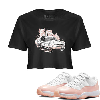 AJ11 Legend Pink shirts to match jordans Fearless Car sneaker match tees Air Jordan 11 Legend Pink SNRT Sneaker Tees streetwear brand Black 1 crop tee