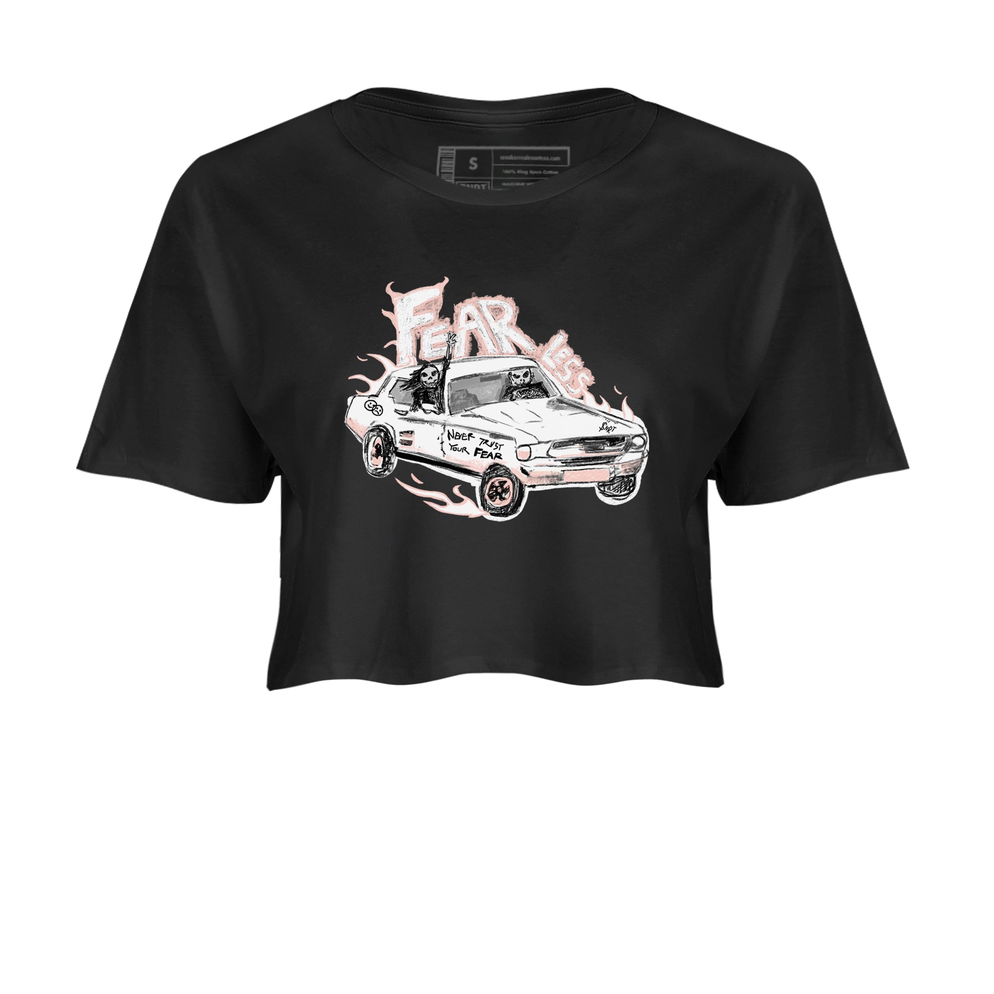 AJ11 Legend Pink shirts to match jordans Fearless Car sneaker match tees Air Jordan 11 Legend Pink SNRT Sneaker Tees streetwear brand Black 2 crop tee