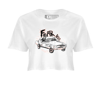AJ11 Legend Pink shirts to match jordans Fearless Car sneaker match tees Air Jordan 11 Legend Pink SNRT Sneaker Tees streetwear brand White 2 crop tee
