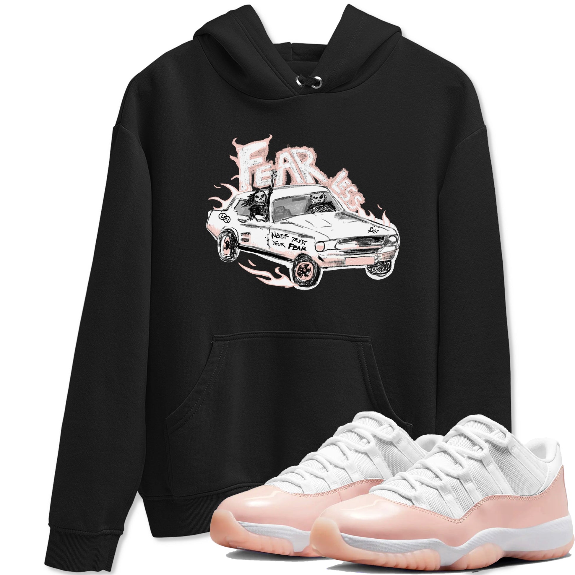 AJ11 Legend Pink shirts to match jordans Fearless Car sneaker match tees Air Jordan 11 Legend Pink SNRT Sneaker Tees streetwear brand Black 1 unisex cotton tee