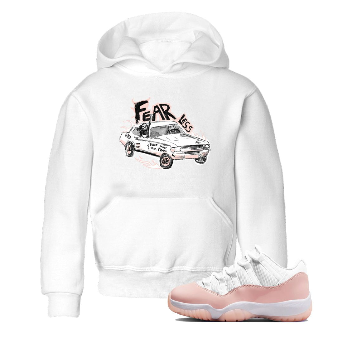 AJ11 Legend Pink shirts to match jordans Fearless Car sneaker match tees Air Jordan 11 Legend Pink SNRT Sneaker Tees streetwear brand Baby and Youth White 1 cotton tee