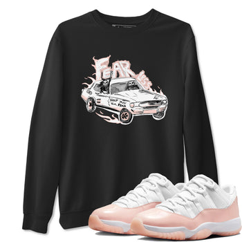 AJ11 Legend Pink shirts to match jordans Fearless Car sneaker match tees Air Jordan 11 Legend Pink SNRT Sneaker Tees streetwear brand Black 1 unisex cotton tee