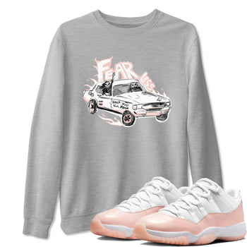 AJ11 Legend Pink shirts to match jordans Fearless Car sneaker match tees Air Jordan 11 Legend Pink SNRT Sneaker Tees streetwear brand Heather Grey 1 unisex cotton tee