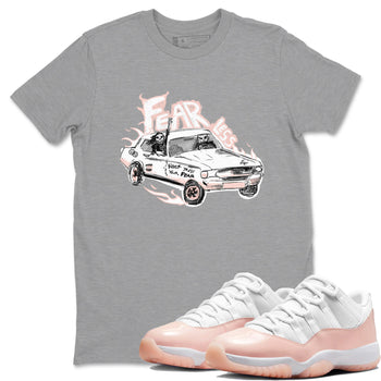 AJ11 Legend Pink shirts to match jordans Fearless Car sneaker match tees Air Jordan 11 Legend Pink SNRT Sneaker Tees streetwear brand Heather Grey 1 unisex cotton tee