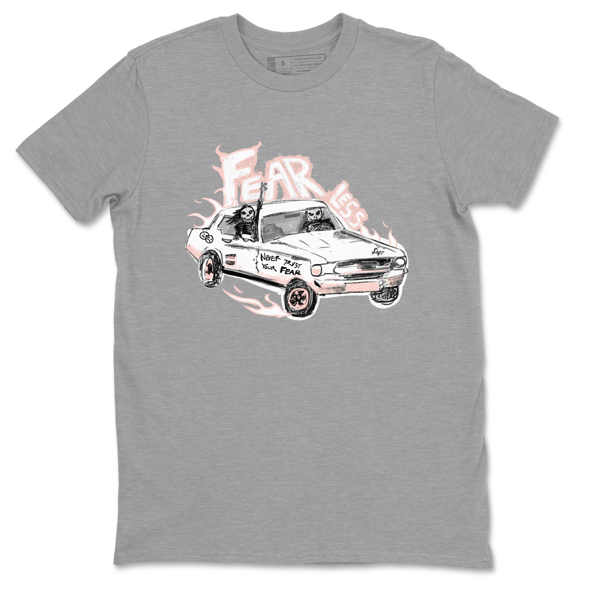 AJ11 Legend Pink shirts to match jordans Fearless Car sneaker match tees Air Jordan 11 Legend Pink SNRT Sneaker Tees streetwear brand Heather Grey 2 unisex cotton tee