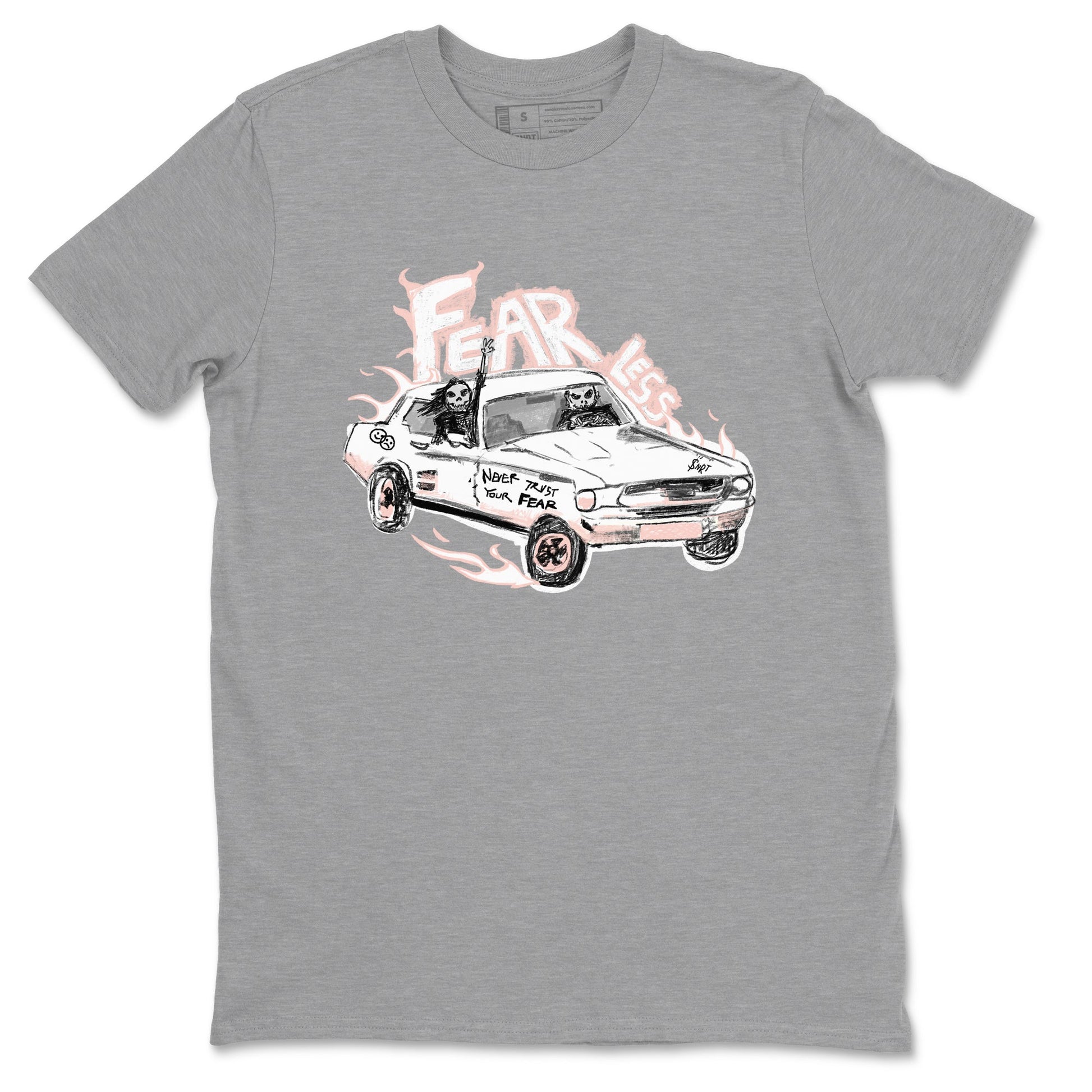 AJ11 Legend Pink shirts to match jordans Fearless Car sneaker match tees Air Jordan 11 Legend Pink SNRT Sneaker Tees streetwear brand Heather Grey 2 unisex cotton tee