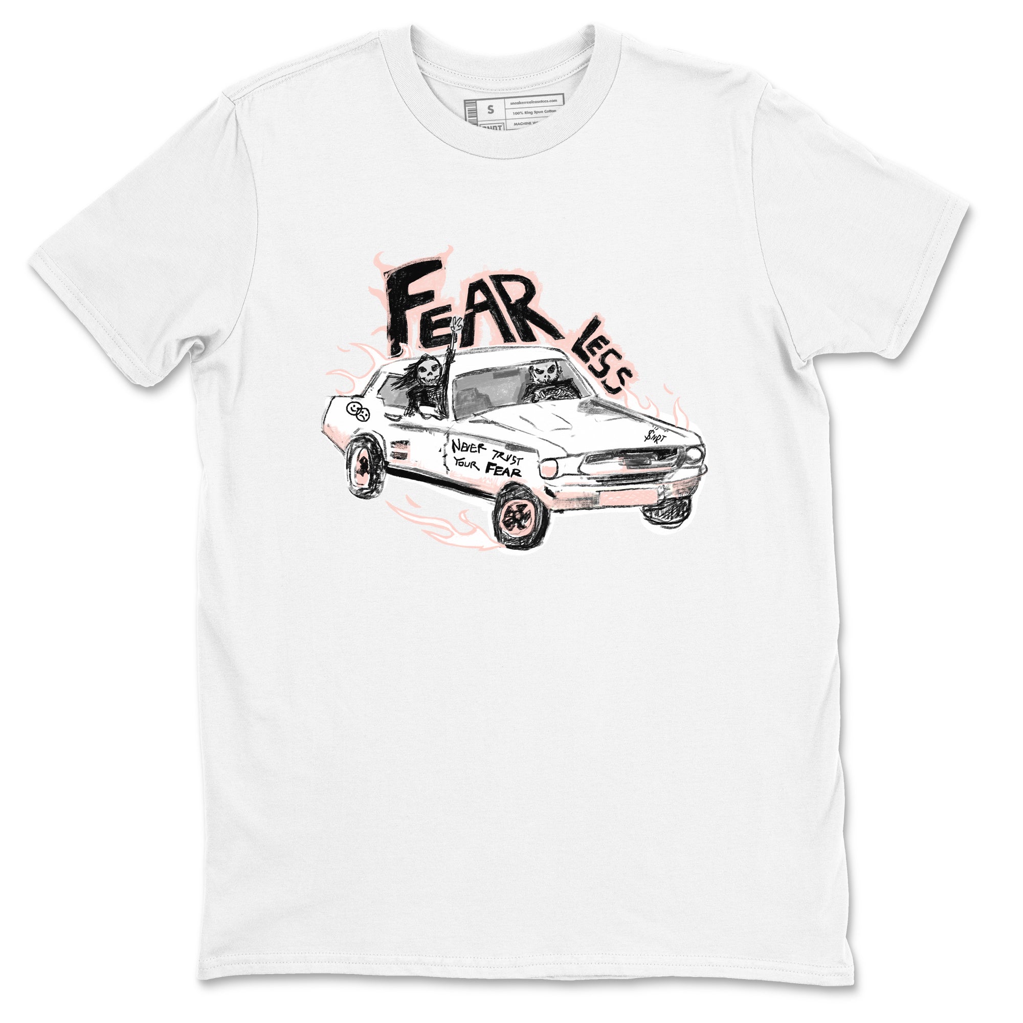 AJ11 Legend Pink shirts to match jordans Fearless Car sneaker match tees Air Jordan 11 Legend Pink SNRT Sneaker Tees streetwear brand White 2 unisex cotton tee
