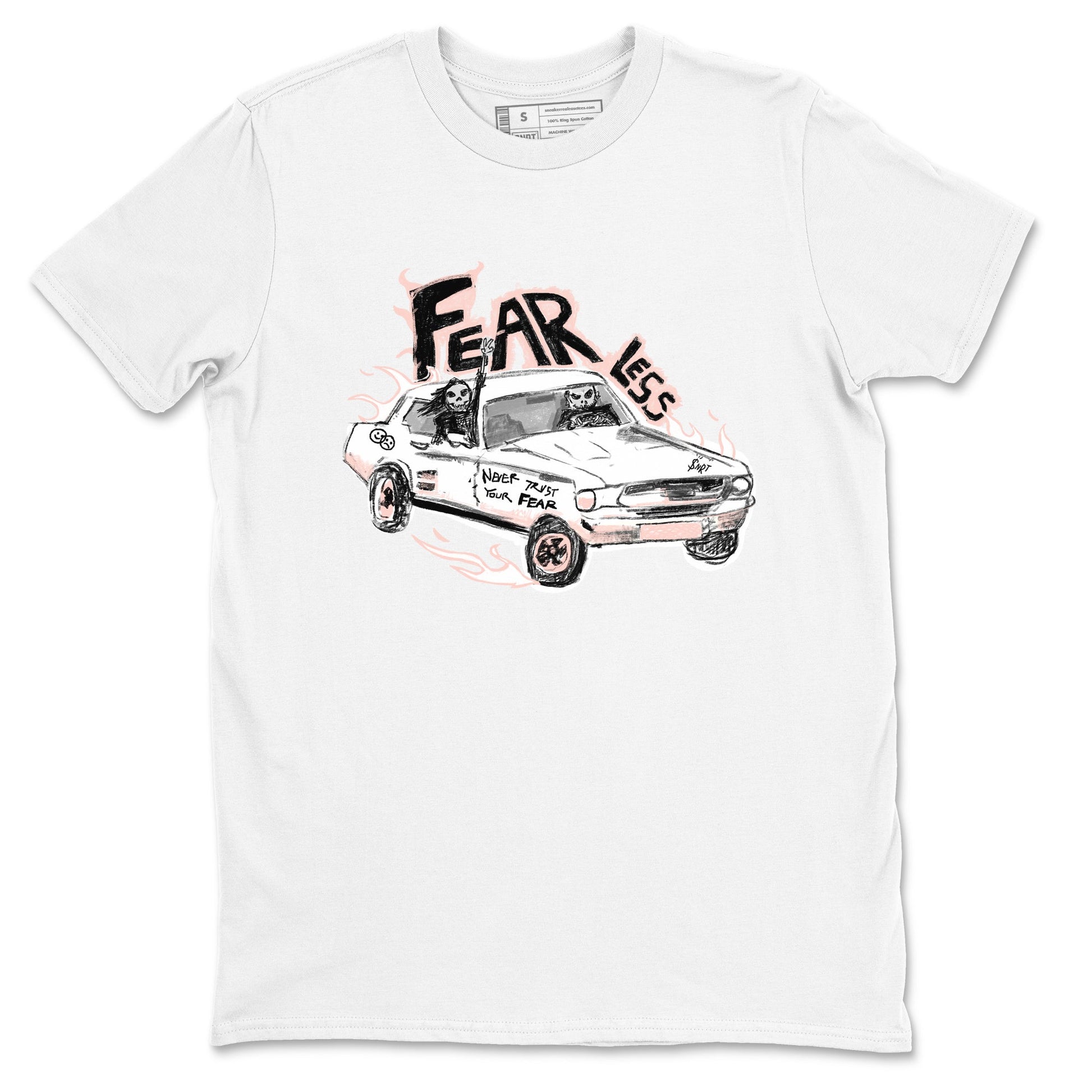 AJ11 Legend Pink shirts to match jordans Fearless Car sneaker match tees Air Jordan 11 Legend Pink SNRT Sneaker Tees streetwear brand White 2 unisex cotton tee