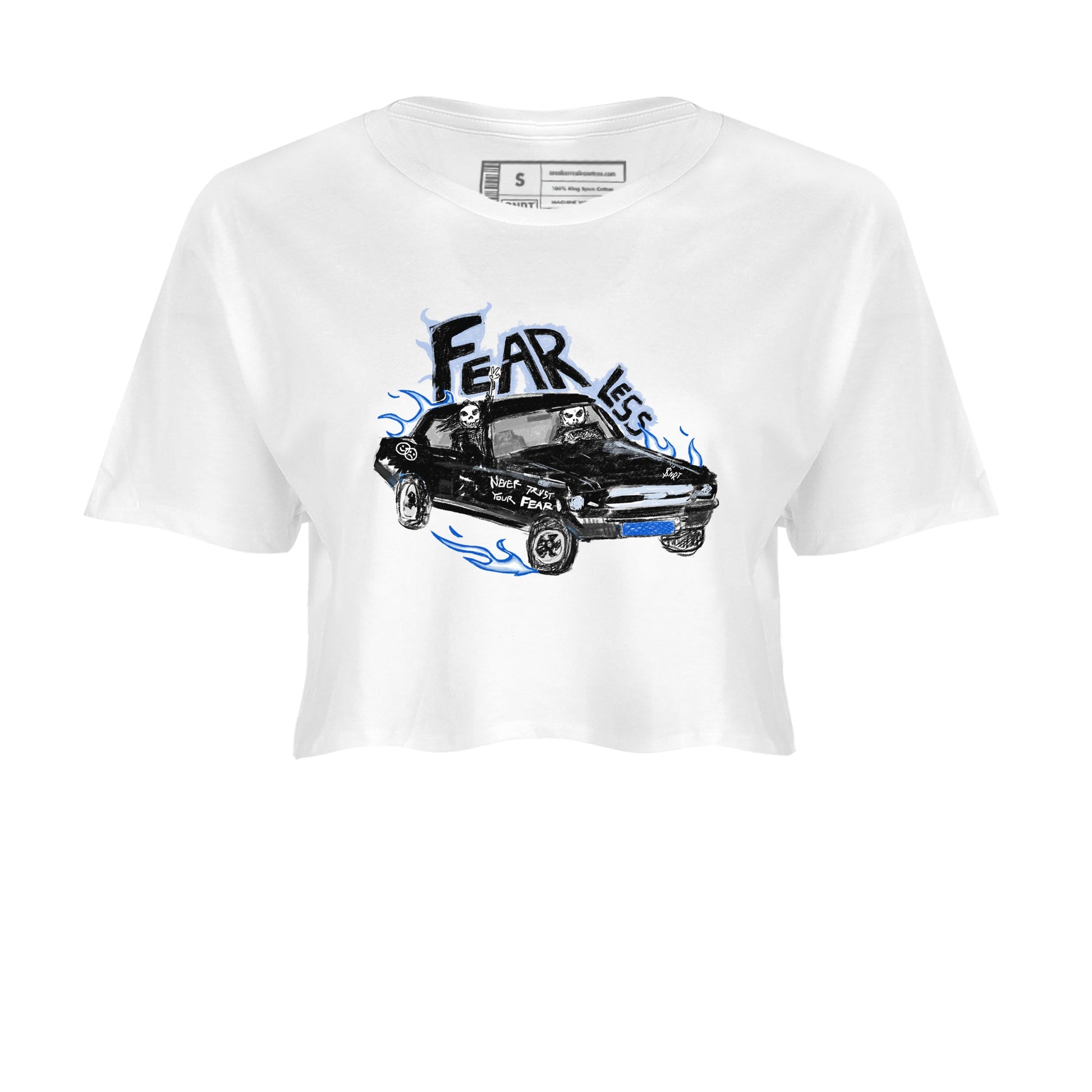 11s Low Space shirt to match jordans Fearless Car sneaker tees Air Jordan 11 Low Space SNRT Sneaker Release Tees White 2 crop length shirt